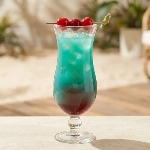 The Blue Cherry cocktail made with LYUBOMIROFF Cherry Liqueur