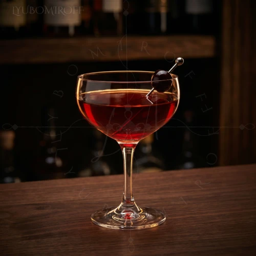 Brooklyn cocktail made with LYUBOMIROFF Cherry Liqueur