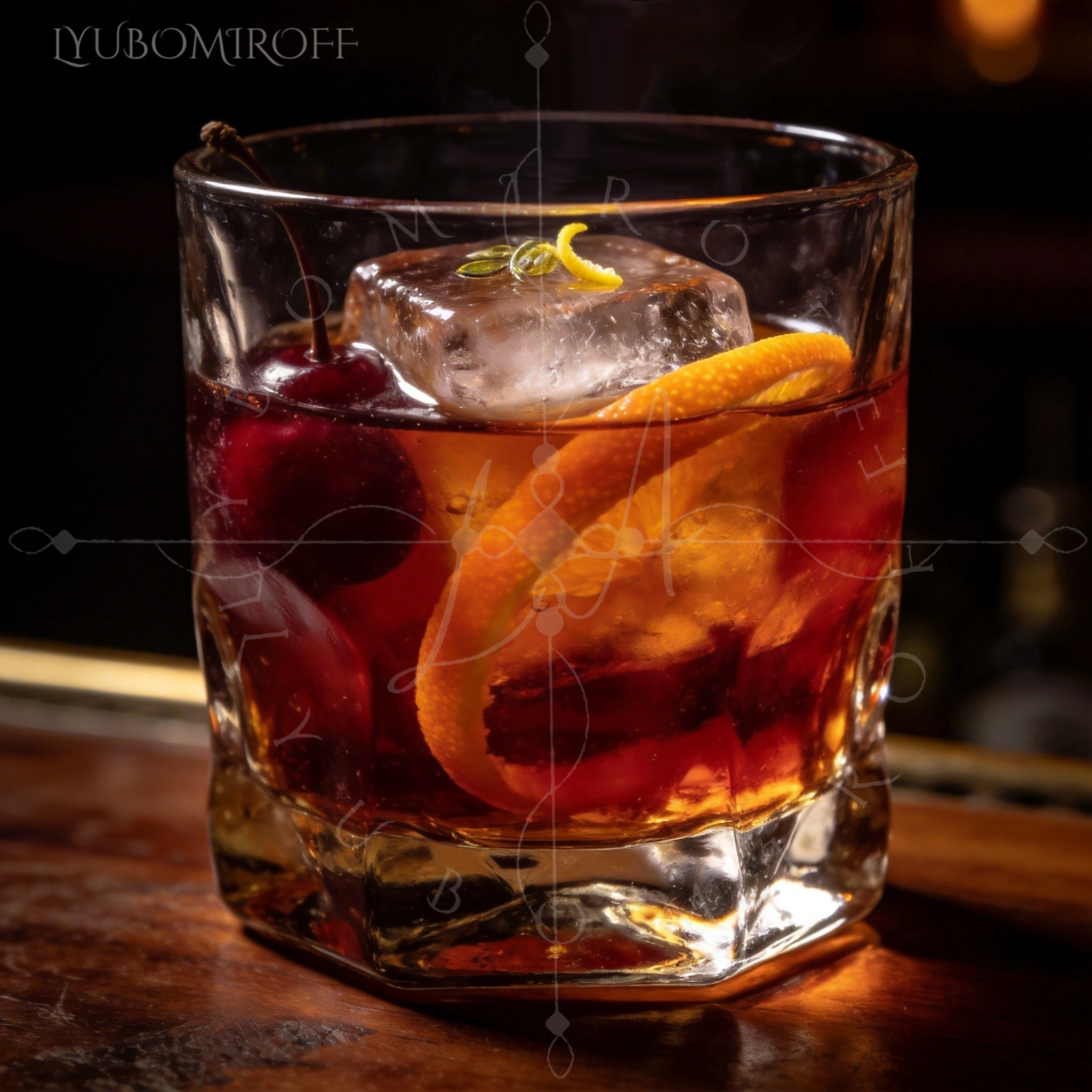 Cherry Bourbon Smash cocktail – LYUBOMIROFF