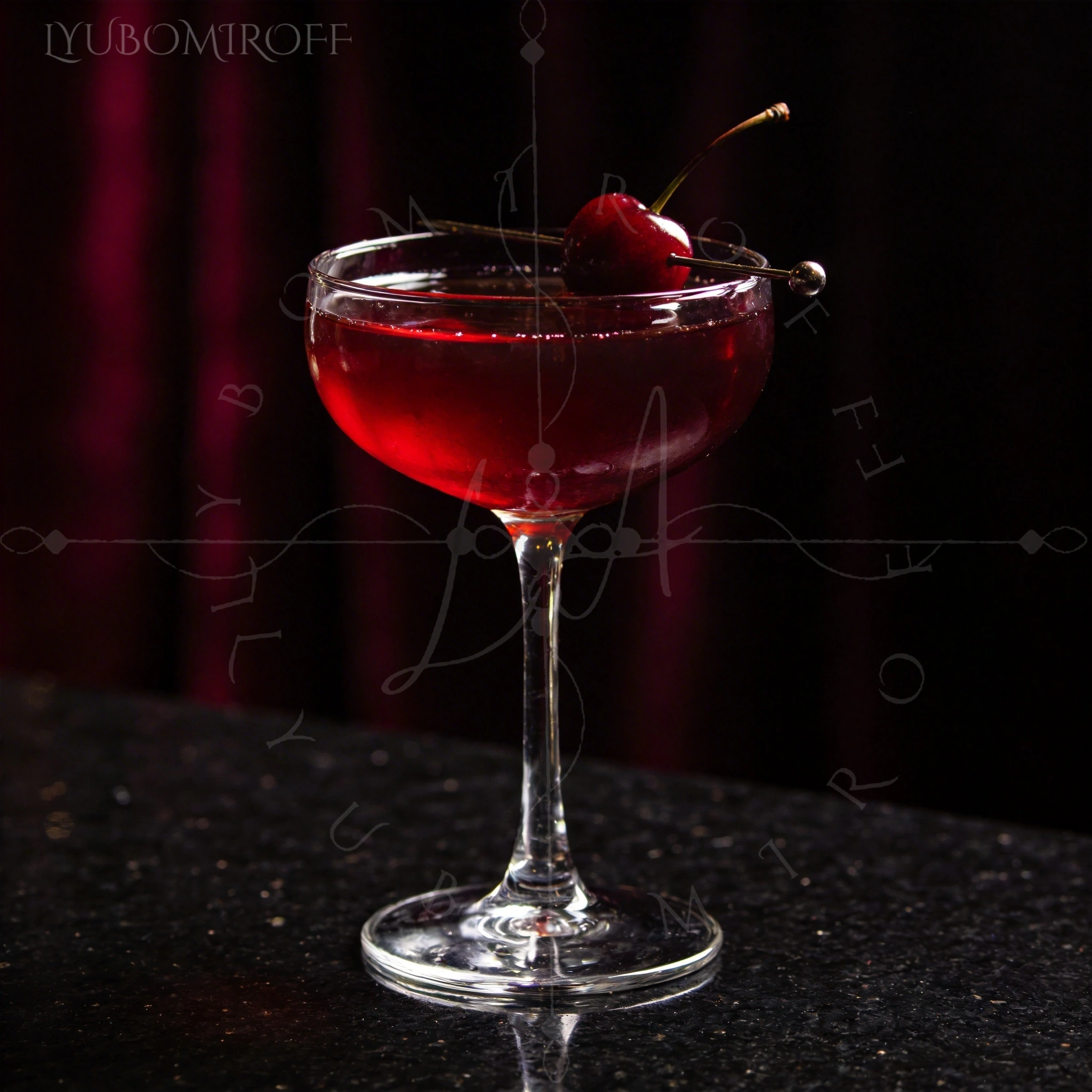 Cherry Manhattan Twist cocktail – LYUBOMIROFF