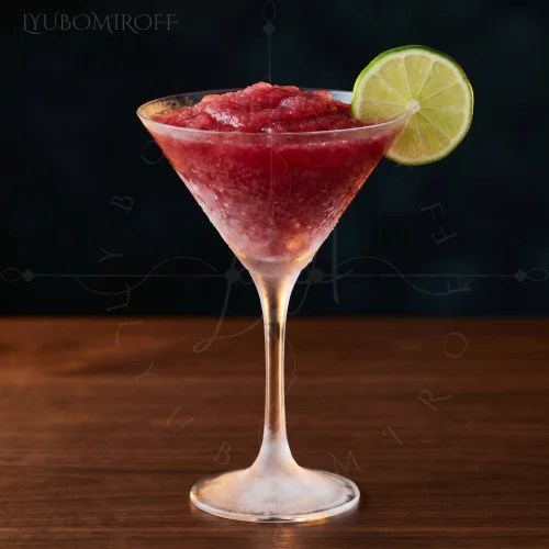 Frozen Cranberry Daiquiri cocktail made with LYUBOMIROFF Cranberry Liqueur