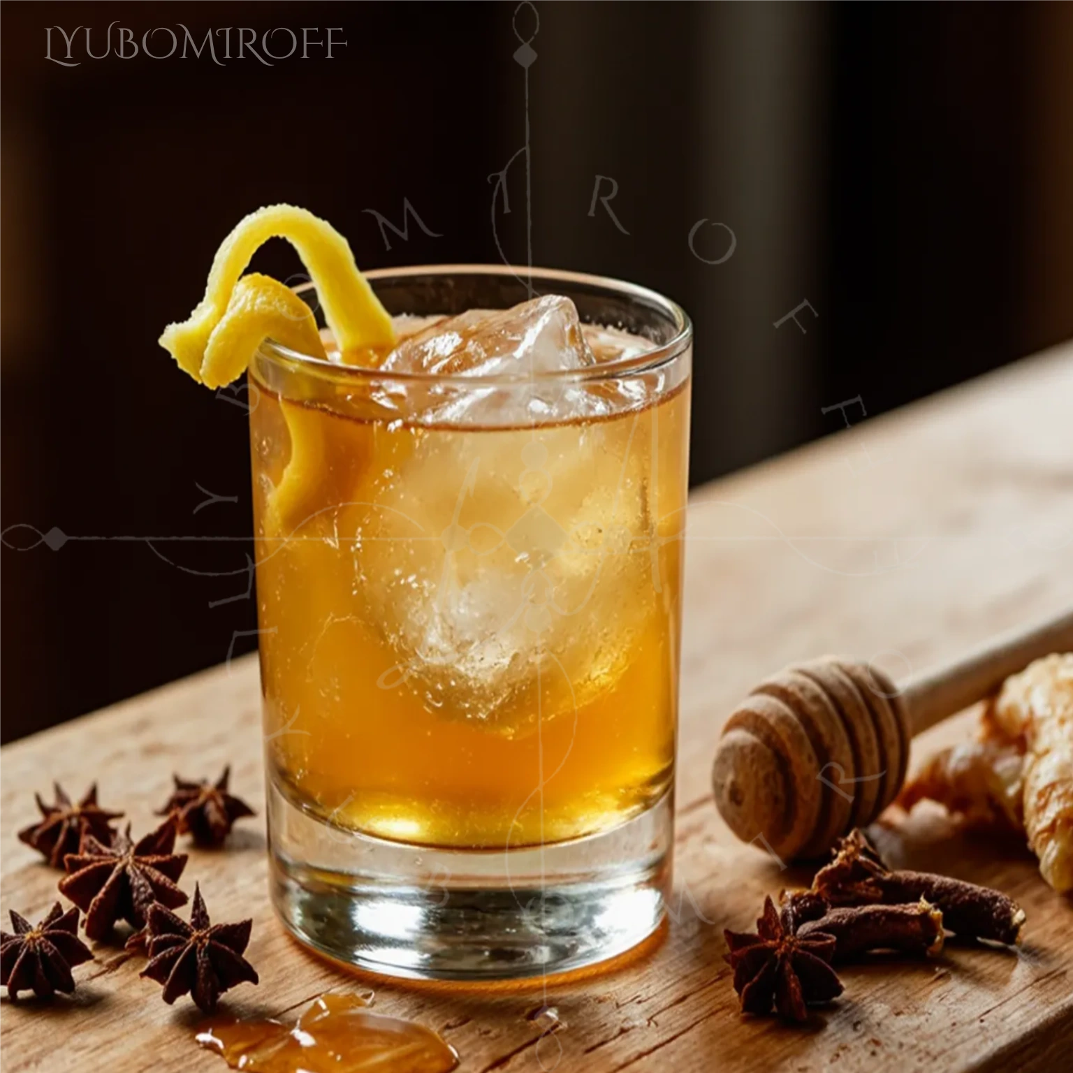 Golden Hive Sour cocktail – LYUBOMIROFF