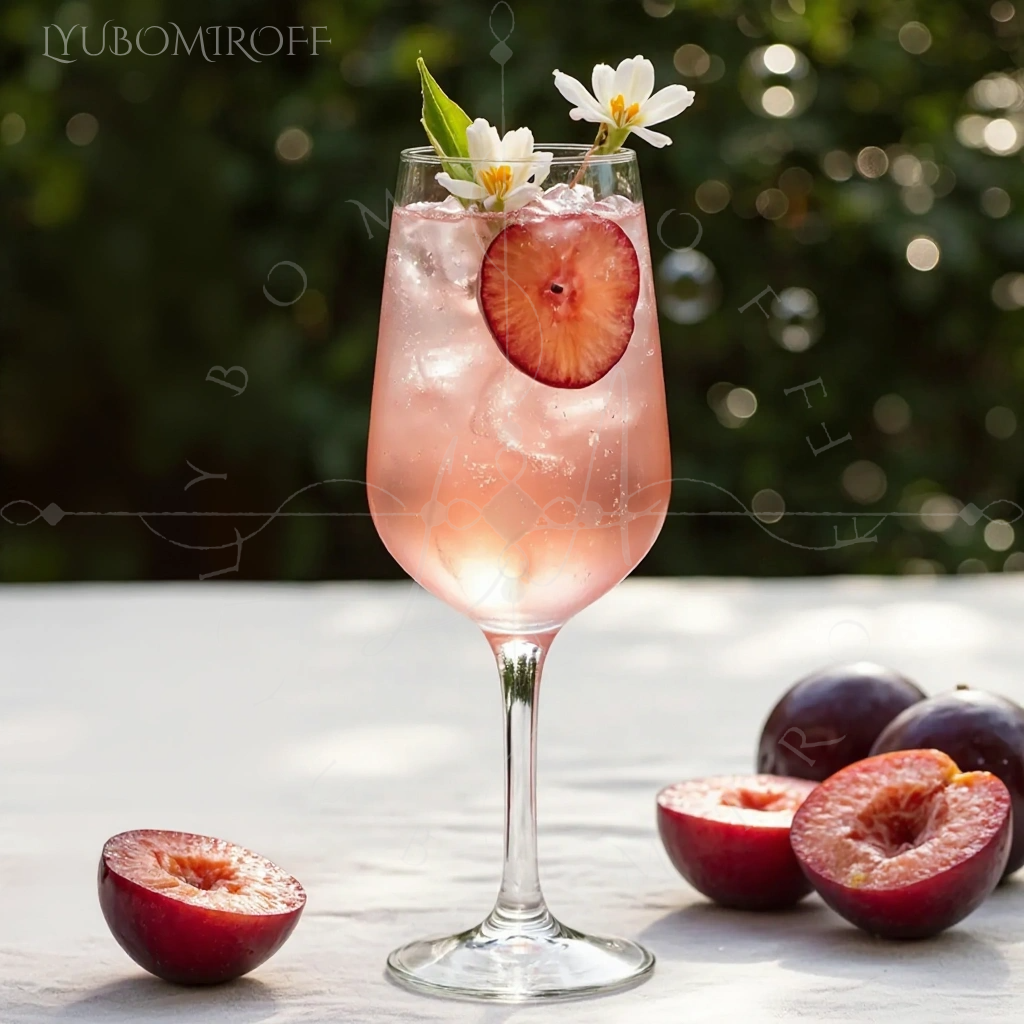 "Plum Rosé Spritz" Cocktail