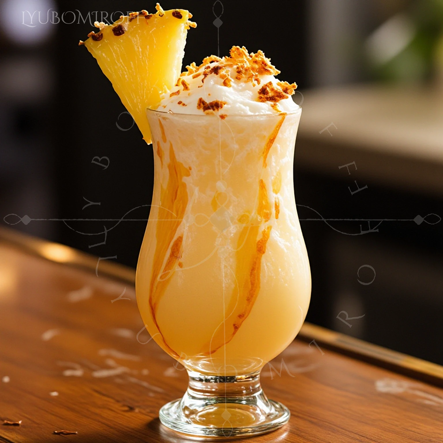 Prune Colada Royale cocktail – LYUBOMIROFF