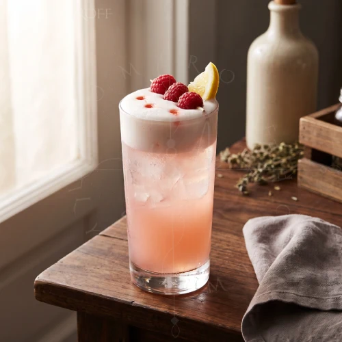 Raspberry Vodka Sour cocktail with LYUBOMIROFF Vodka
