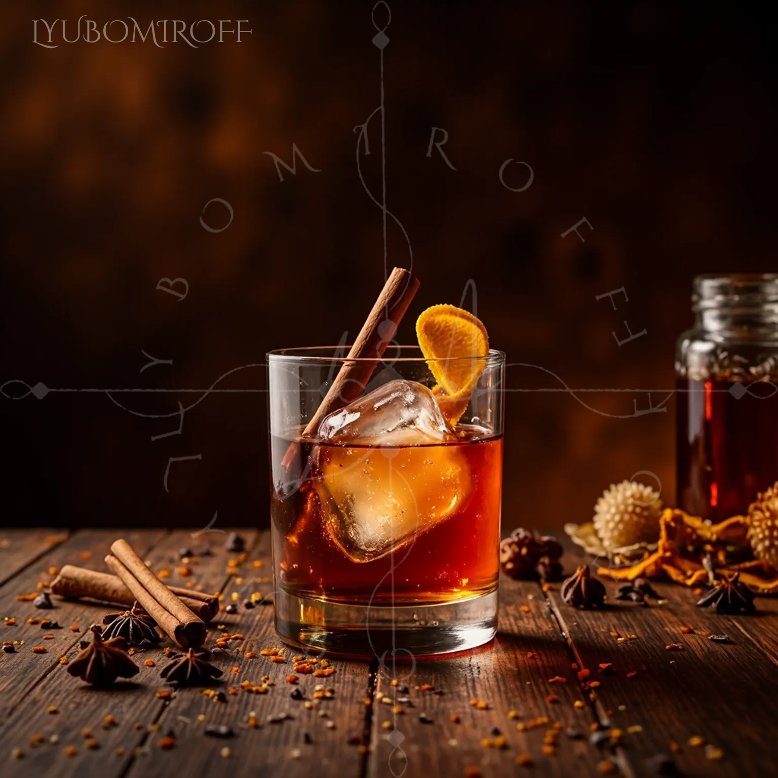 "Spiced Nectar Old Fashioned" Cocktail