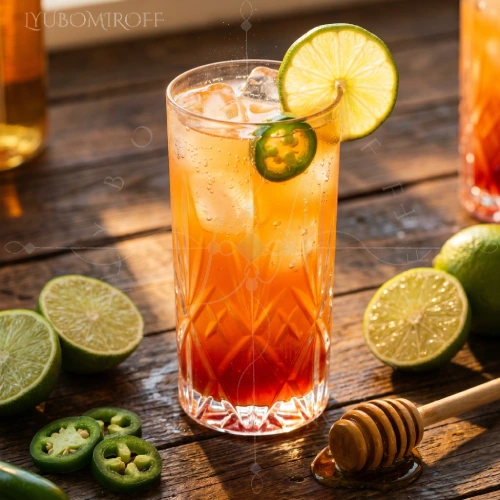 Spicy Bloody Honey Tequila cocktail made with LYUBOMIROFF Honey Liqueur