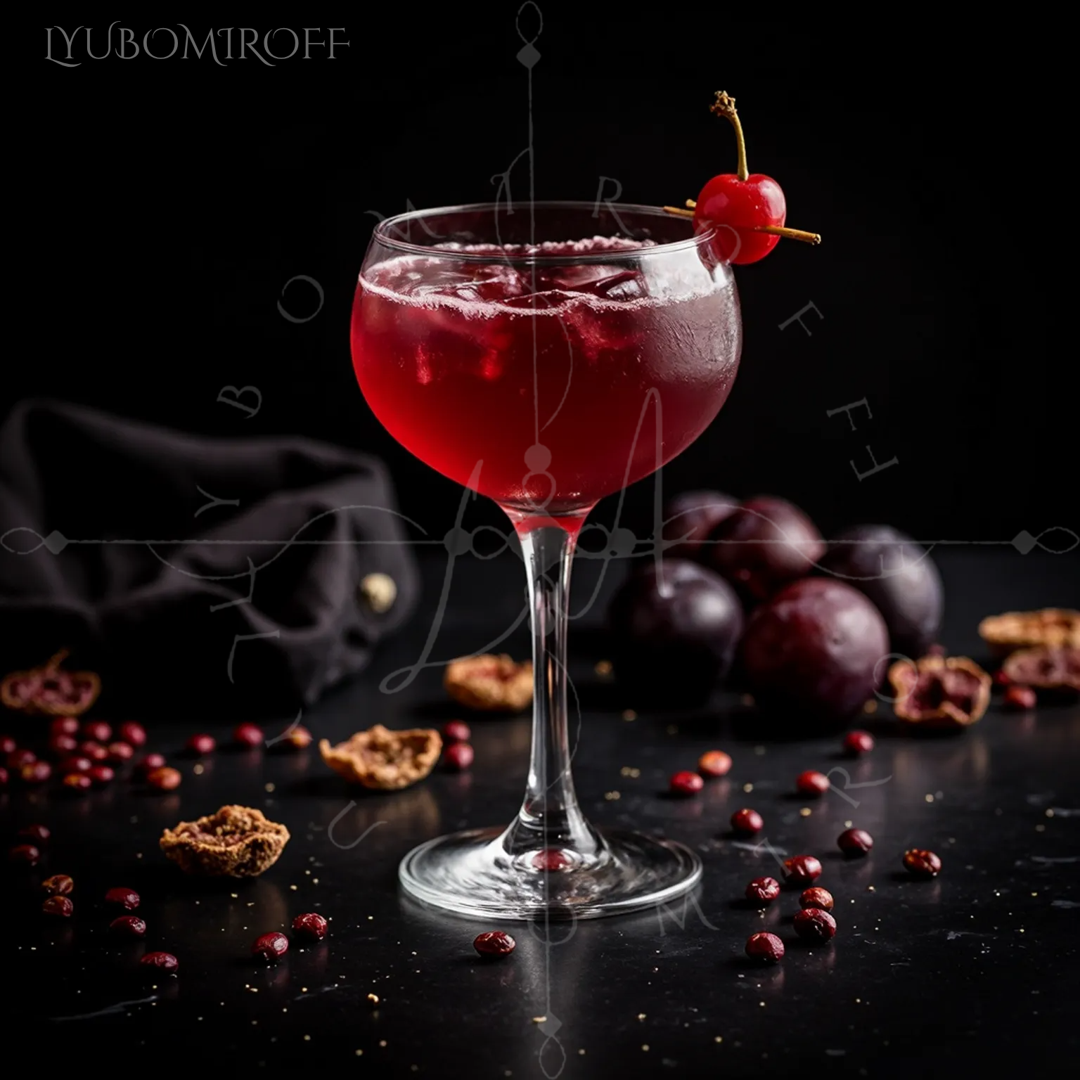 "Velvet Prune Manhattan" Cocktail